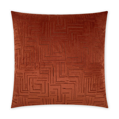 D.V. KAP HOME   24" x 24" Klint Pillow - Henna Modern, Geometric    - 3827-H-2424