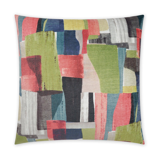 D.V. KAP HOME   24" x 24" Build Pillow - Coral Abstract, Modern    - 3828-C-2424