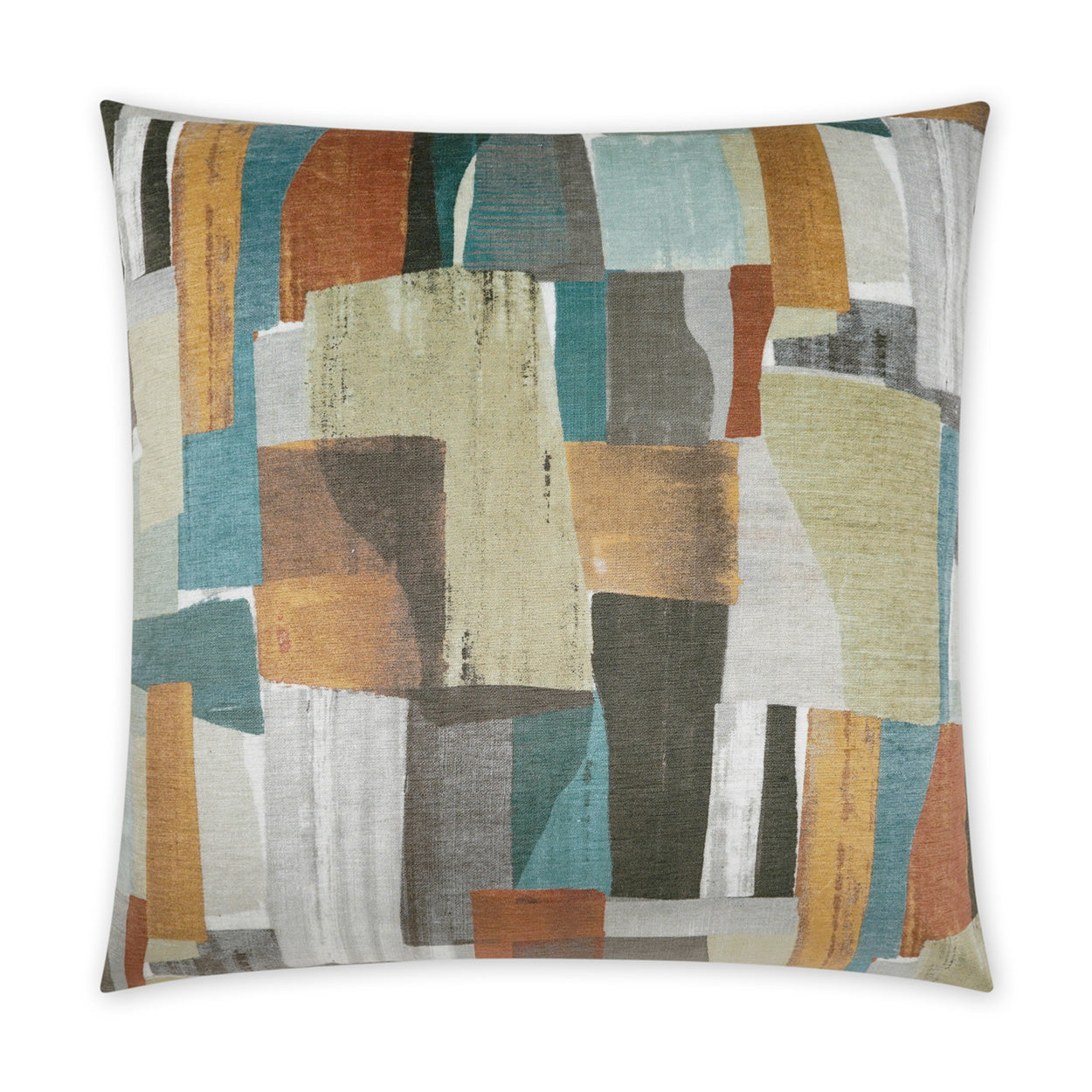 D.V. KAP HOME   24" x 24" Build Pillow - Peacock Abstract, Modern    - 3828-P-2424