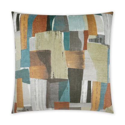 D.V. KAP HOME   24" x 24" Build Pillow - Peacock Abstract, Modern    - 3828-P-2424