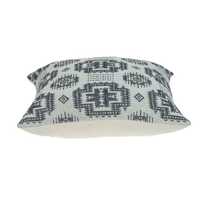 Gray Aztec Design Throw Pillow