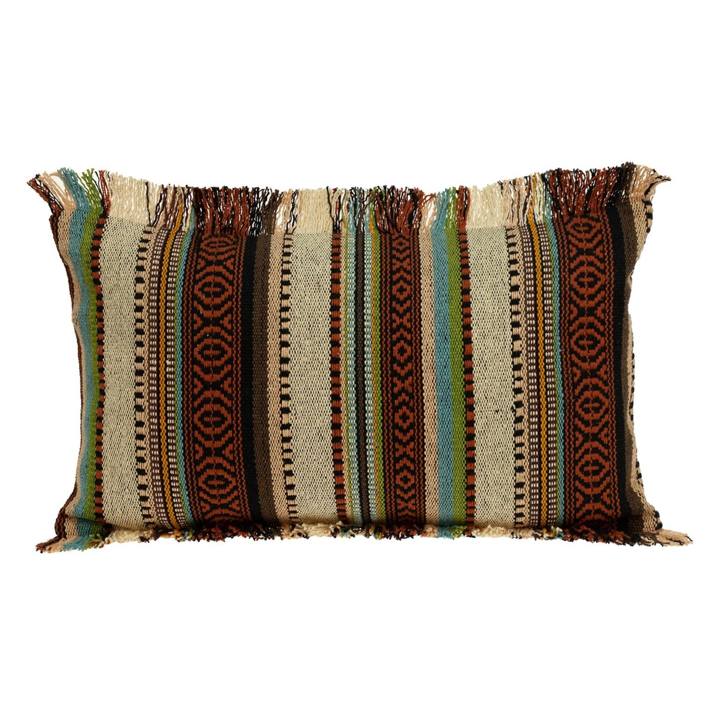 Bohemian Fringe Throw Pillow