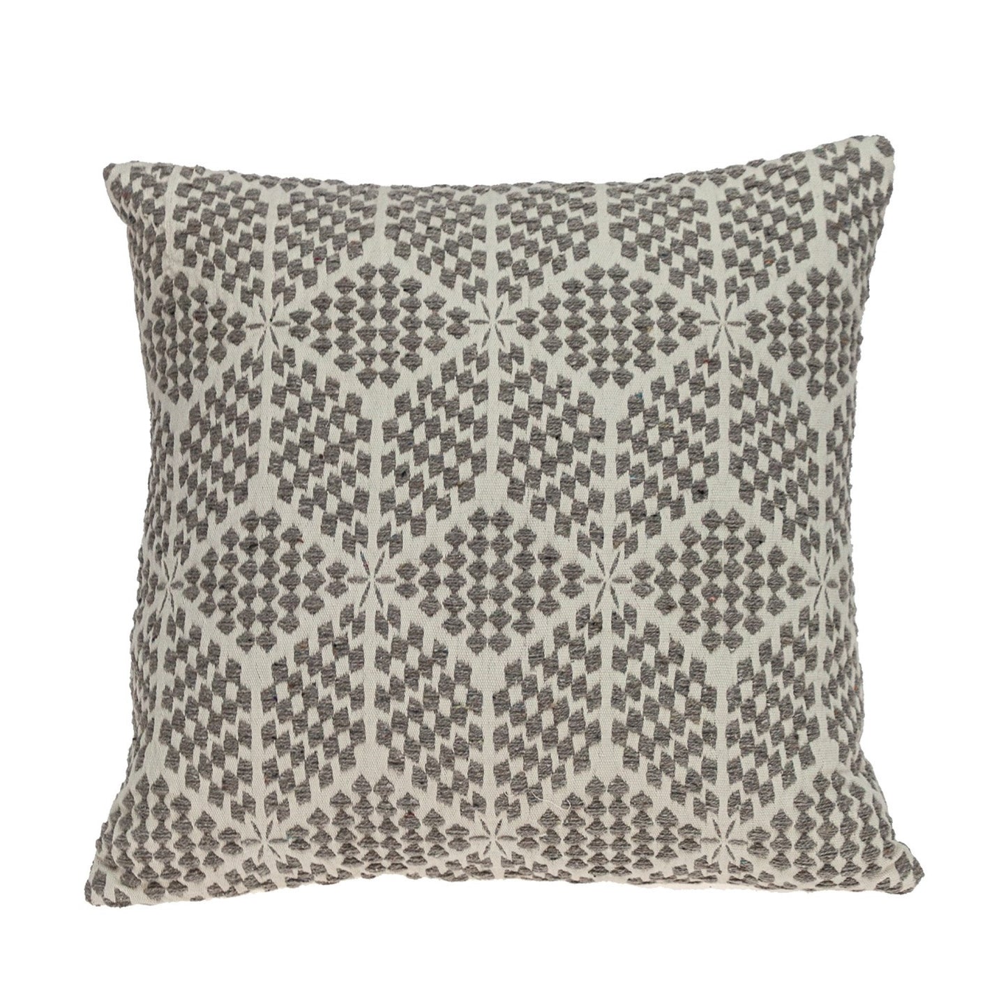 Beige Geometric Throw Pillow