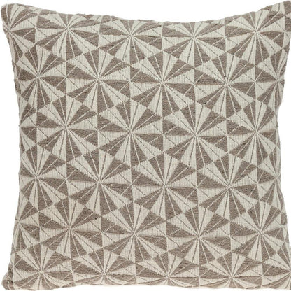Pale Brown Pinwheels Throw Pillow