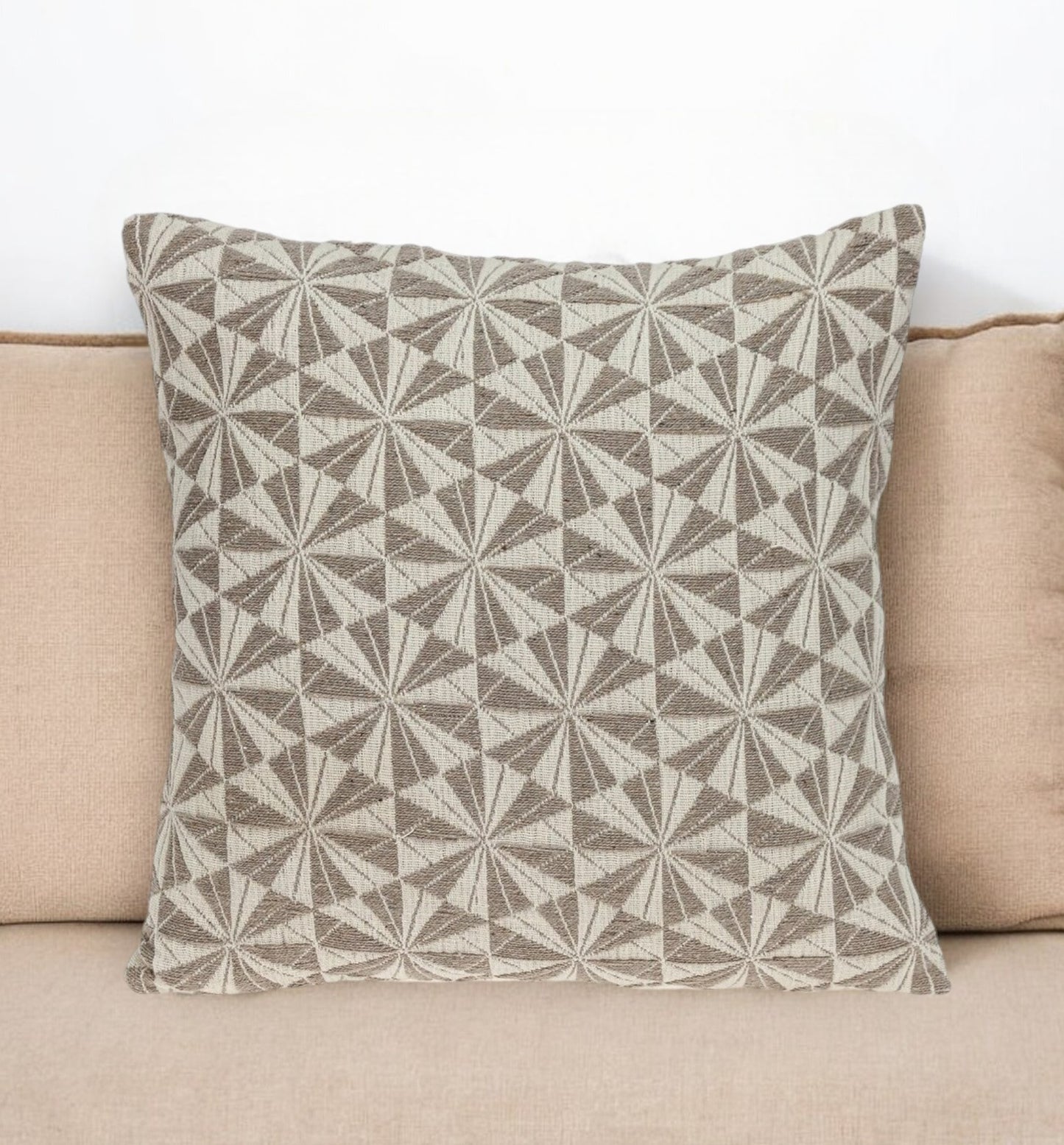 Pale Brown Pinwheels Throw Pillow