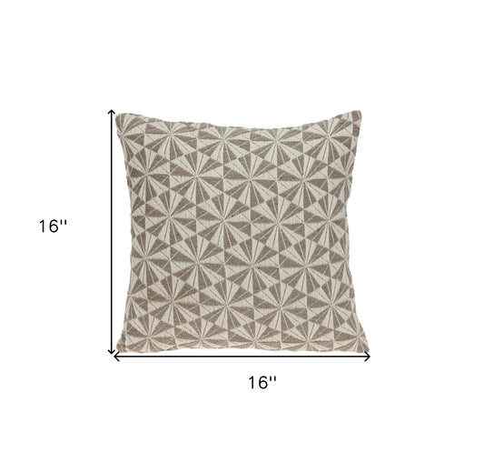 Pale Brown Pinwheels Throw Pillow