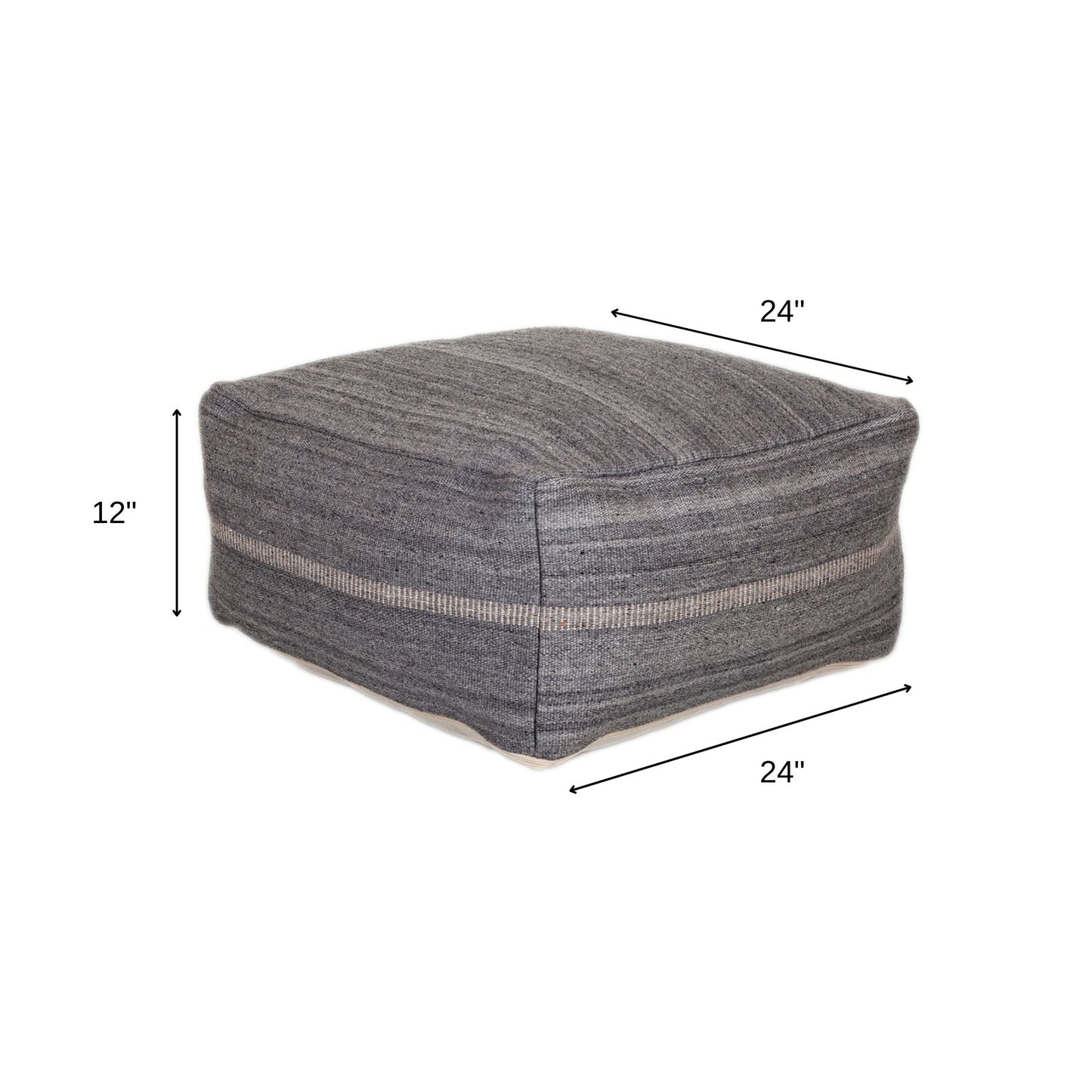 Steel Grey Stylish Pouf