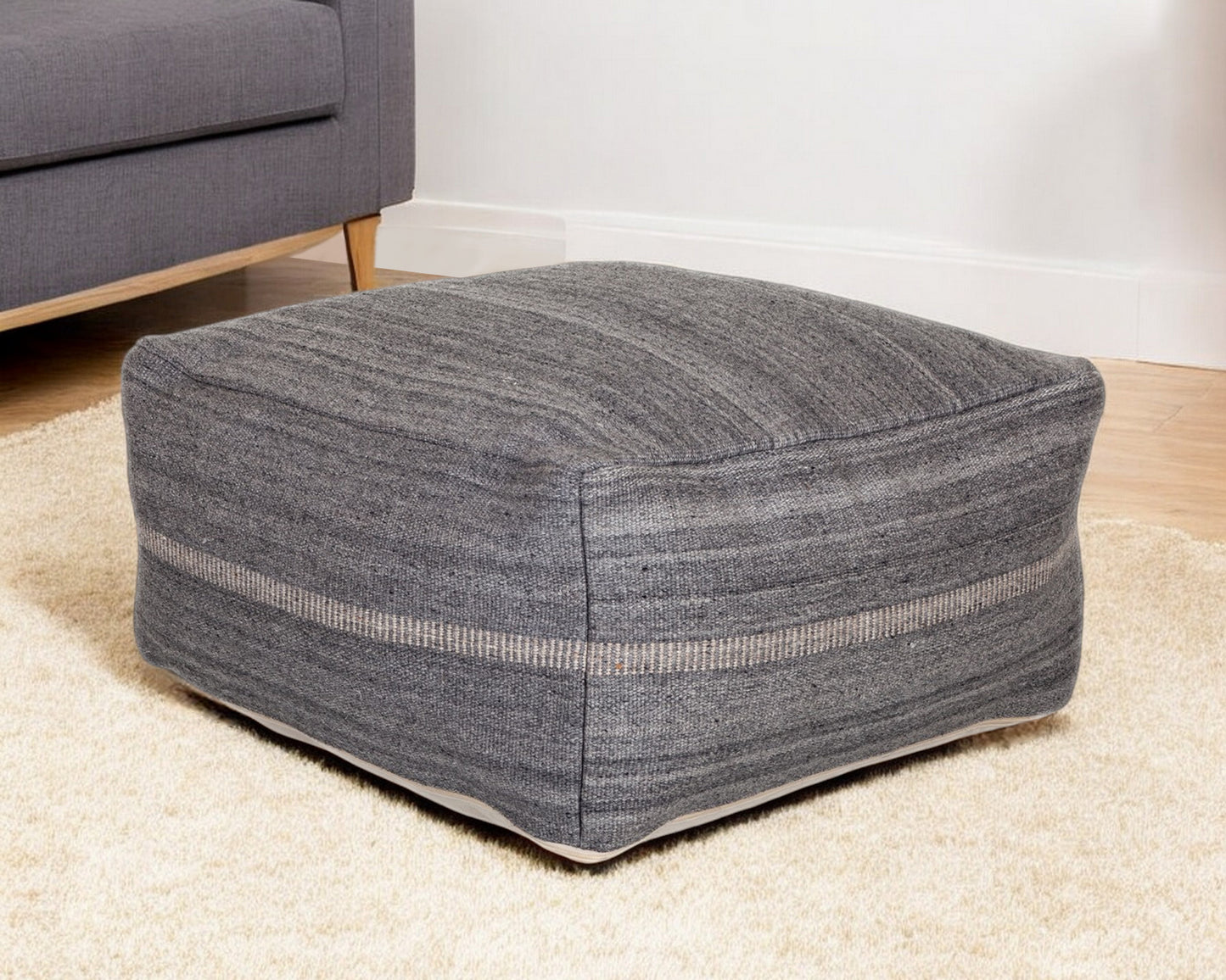 Steel Grey Stylish Pouf