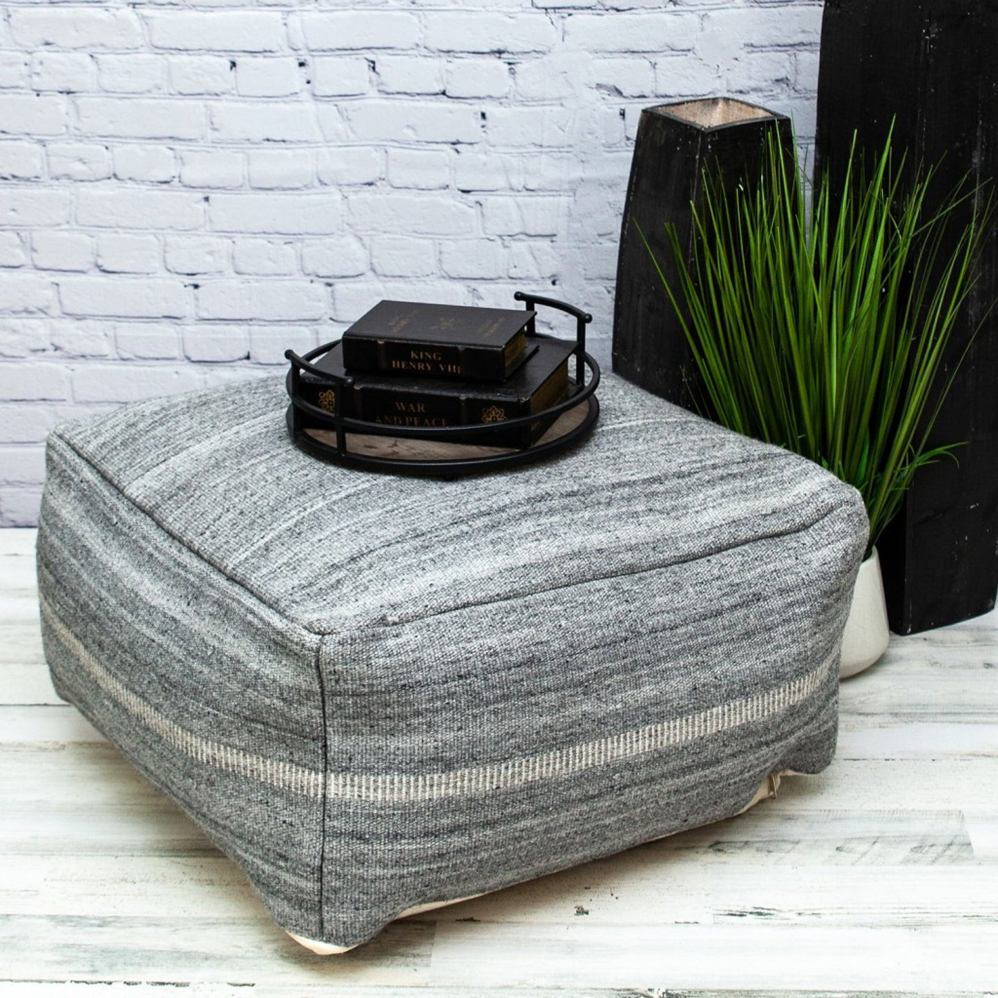 Steel Grey Stylish Pouf