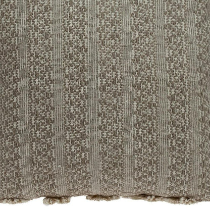 Neutral Sand Woven Throw Pillow