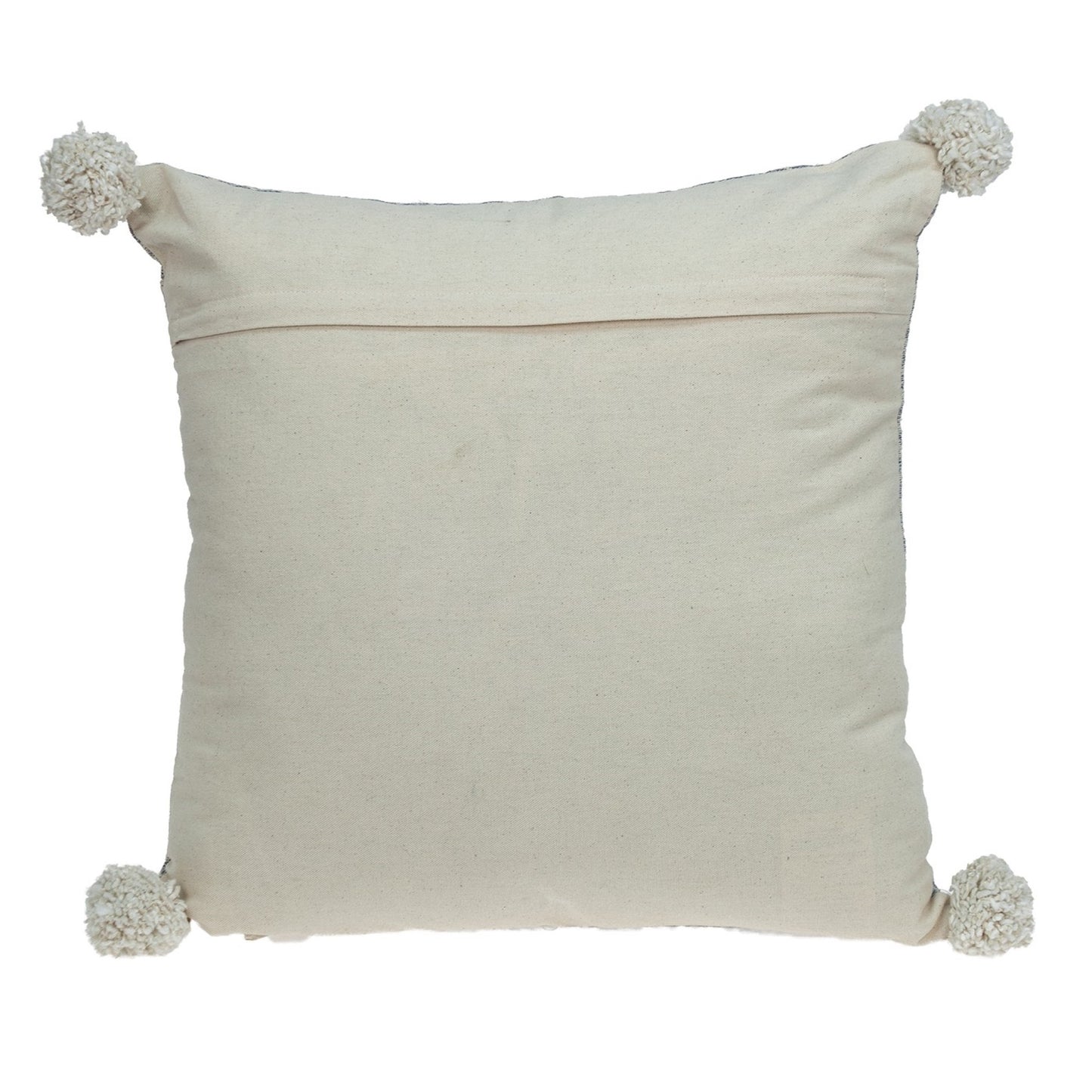 Gray Pearl Pom Throw Pillow