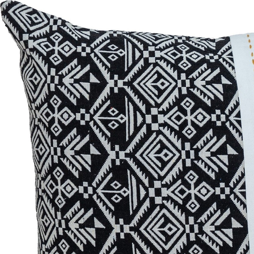Black And White Modern Throw Pillow