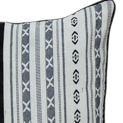 Black And White Abstract Accent Pillow