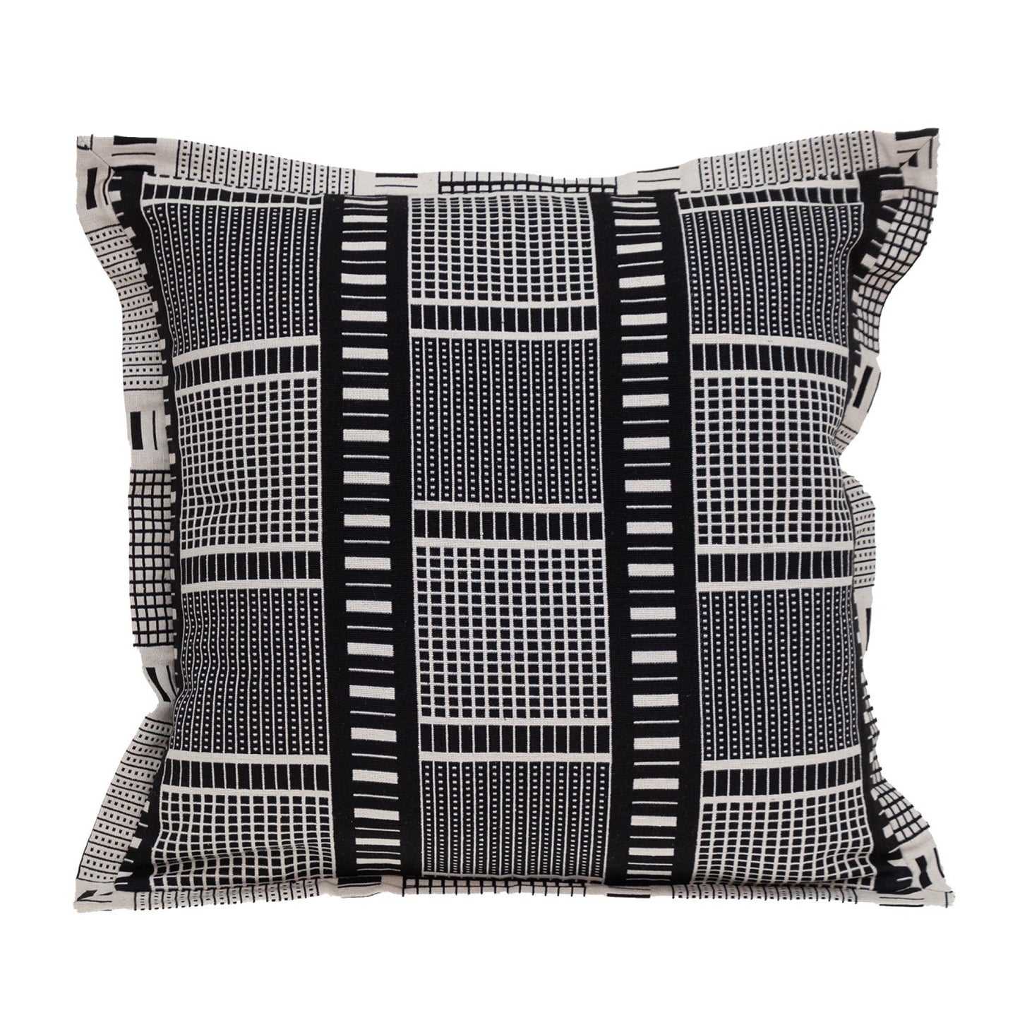 Black And White Abstract Stripes Throw Pillow