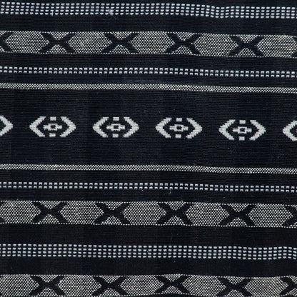 Black And Gray X Pom Throw Pillow