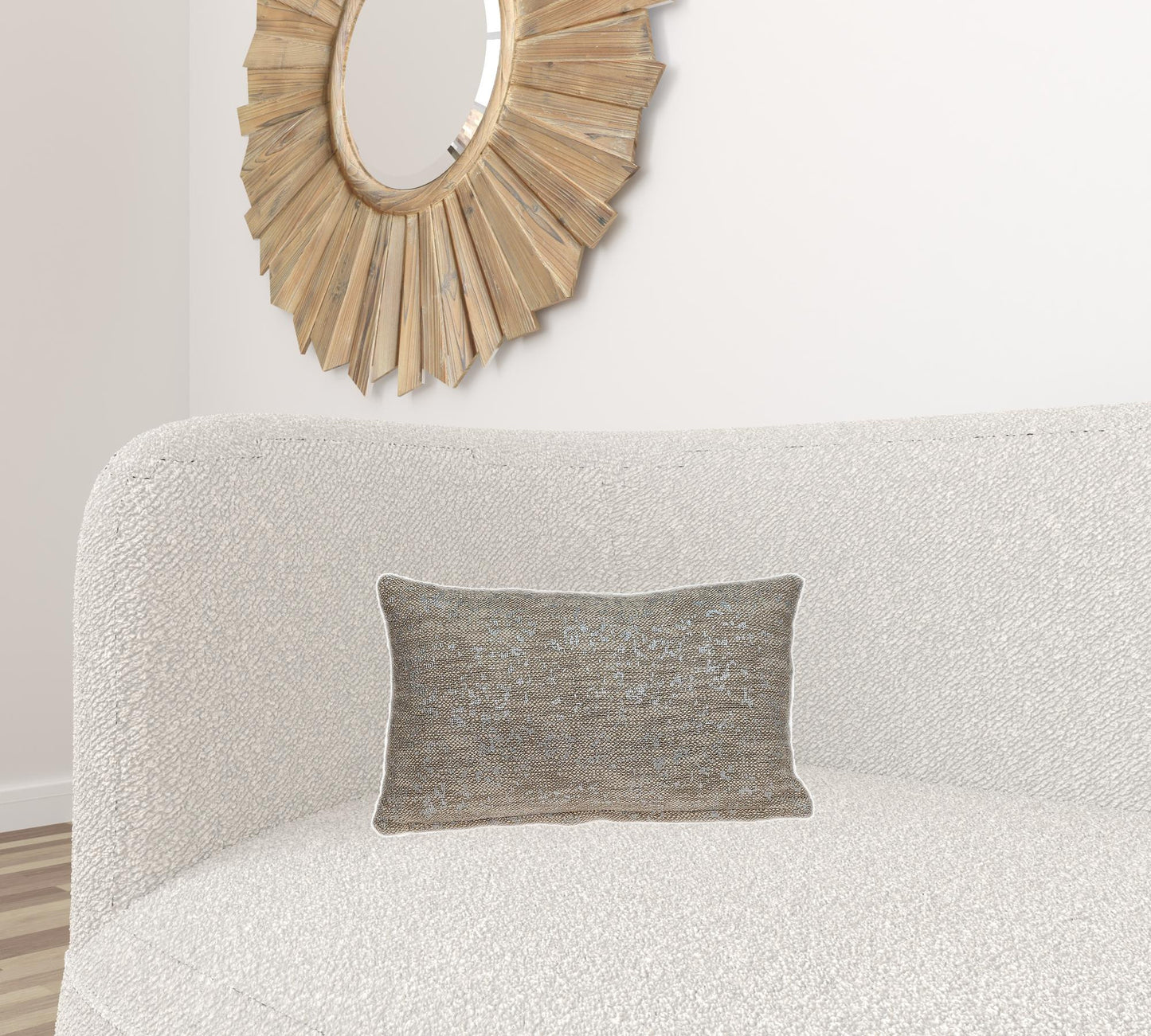 Natural Wheat And Silver Throw Pillow