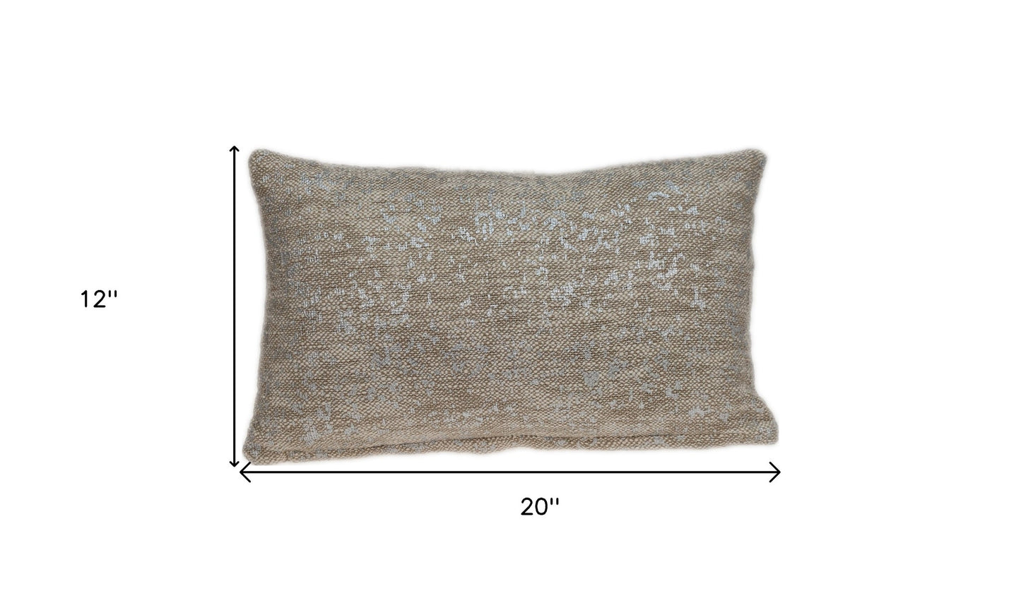 Natural Wheat And Silver Throw Pillow
