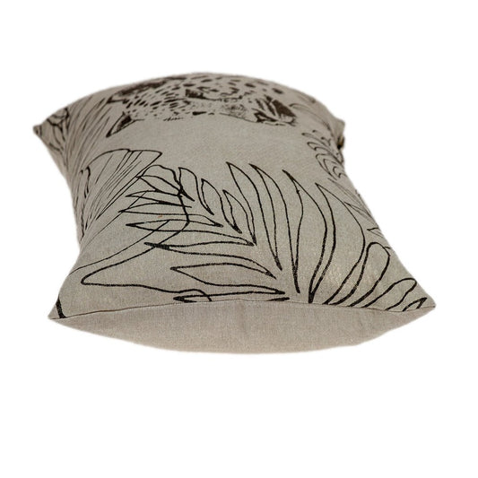 Jaguar silhouette lumbar throw pillow.