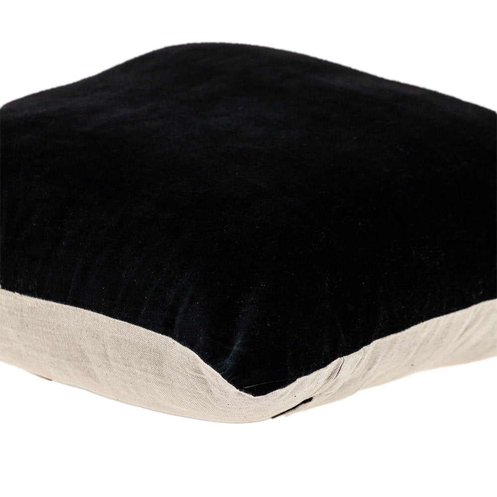 18" Black Velvet Throw Pillow