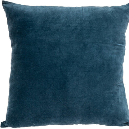 18" Teal Velvet Throw Pillow