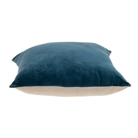 18" Teal Velvet Throw Pillow