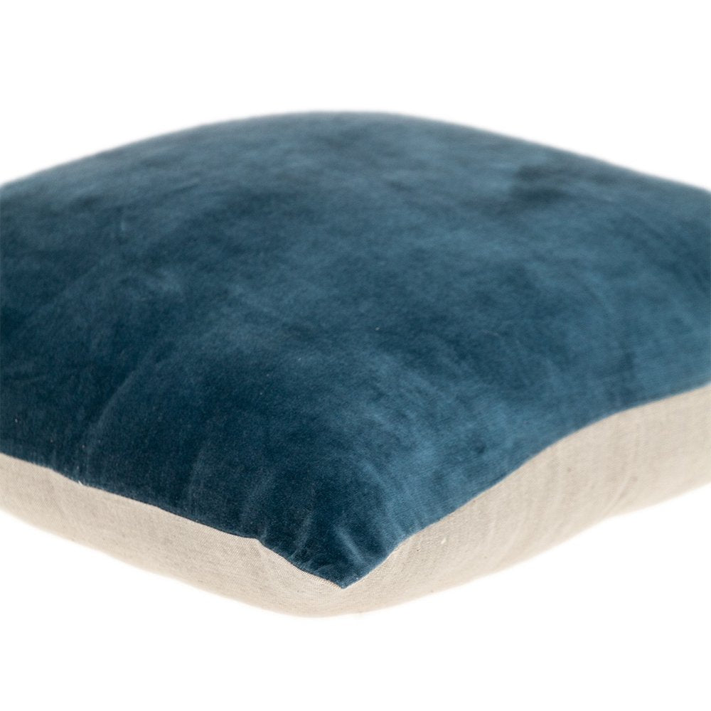 18" Teal Velvet Throw Pillow