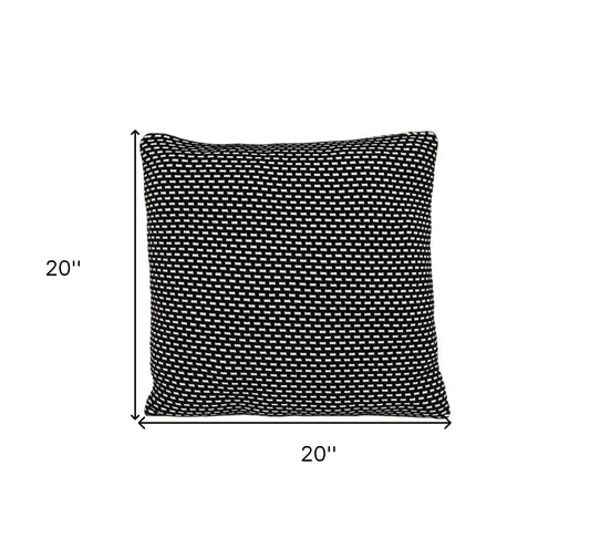 Super Black And White Check Throw Pillow