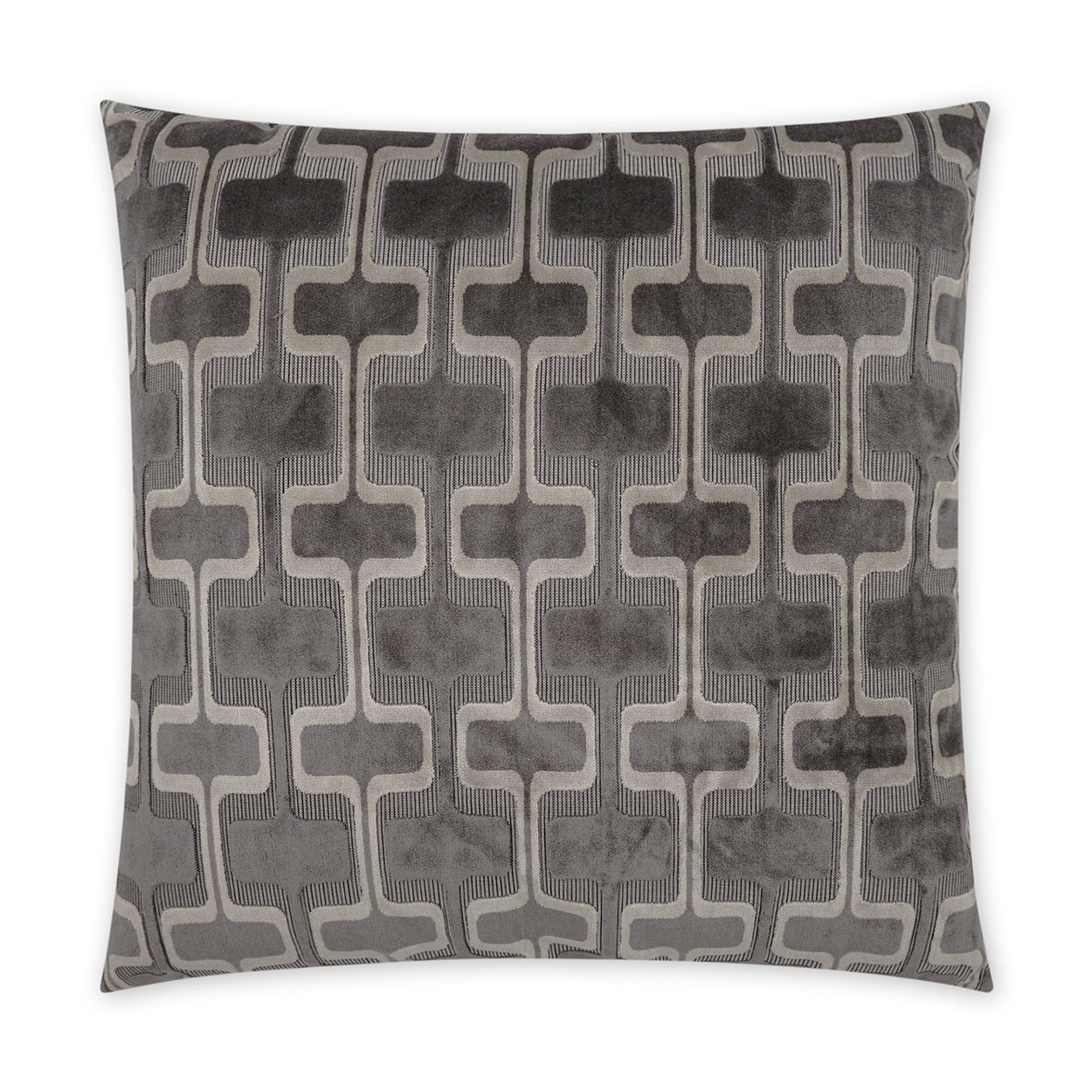 D.V. KAP HOME   24" x 24" Uffizzi Pillow - Carbon Modern, Transitional, Geometric    - 3832-C-2424