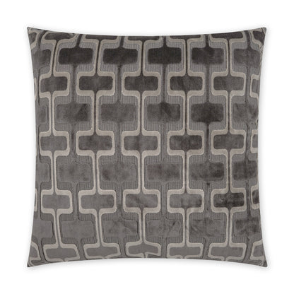 D.V. KAP HOME   24" x 24" Uffizzi Pillow - Carbon Modern, Transitional, Geometric    - 3832-C-2424