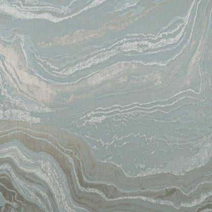 Pillow with marbled light blue-gray & pewter fabric and beige and pale teal veining; soft textured surface, 24" x 24
