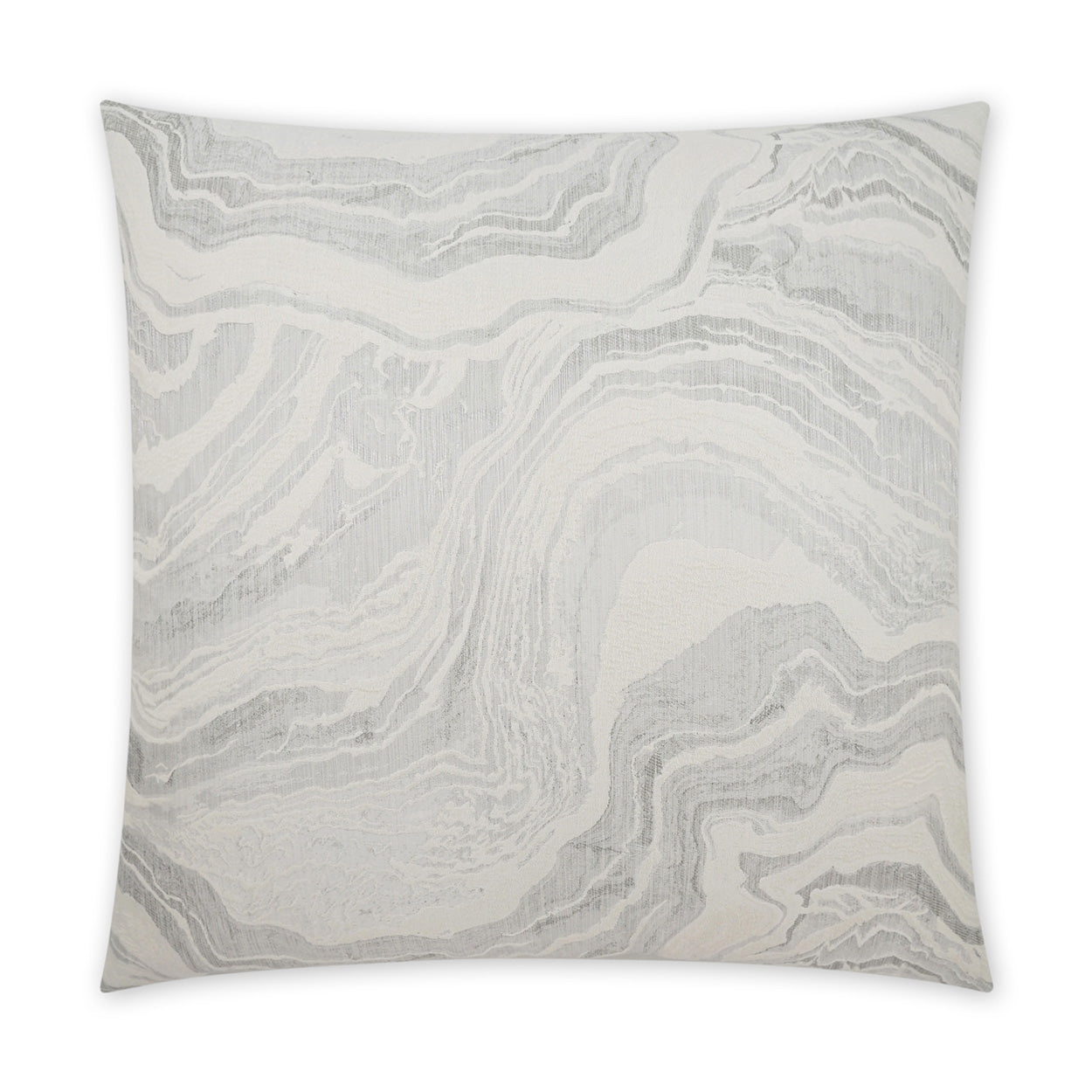 D.V. KAP HOME   24" x 24" Manon Pillow - Silver Abstract, Glam, Modern    - 3834-S-2424