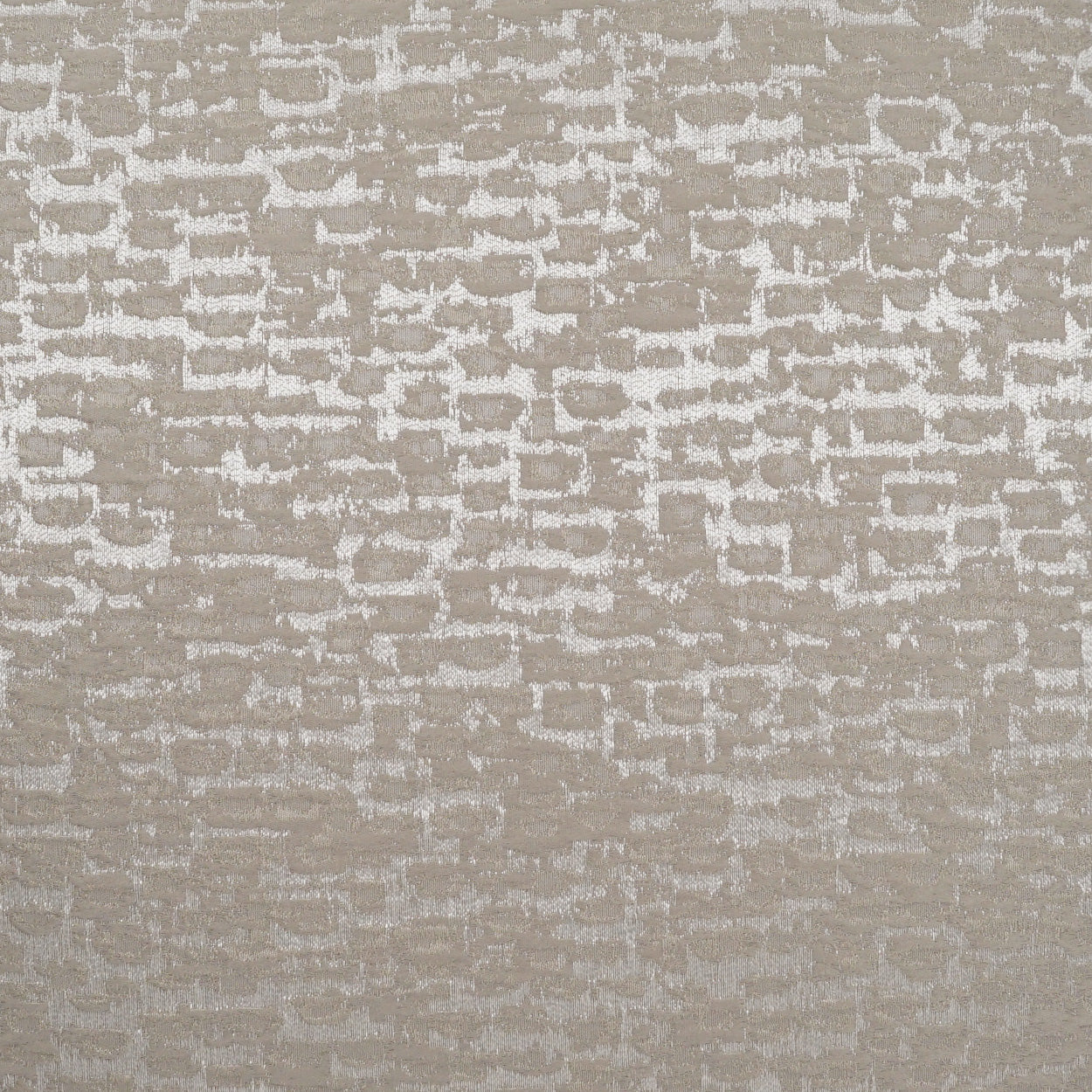 Beige woven fabric with irregular off-white brick-like pattern and soft upholstery texture.