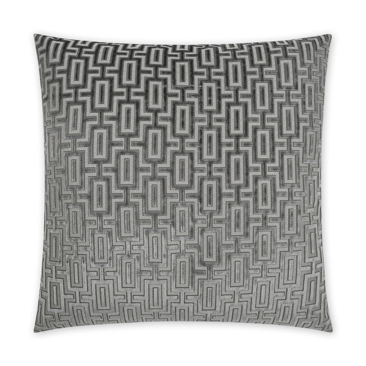 D.V. KAP HOME   24" x 24" Bergman Pillow - Nickel Traditional, Geometric    - 3836-N-2424