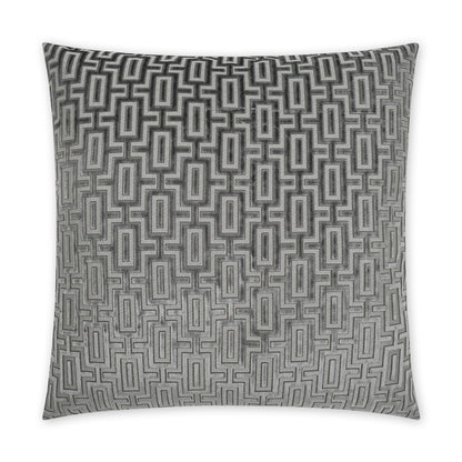 D.V. KAP HOME   24" x 24" Bergman Pillow - Nickel Traditional, Geometric    - 3836-N-2424