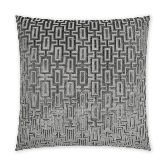 D.V. KAP HOME   24" x 24" Bergman Pillow - Nickel Traditional, Geometric    - 3836-N-2424