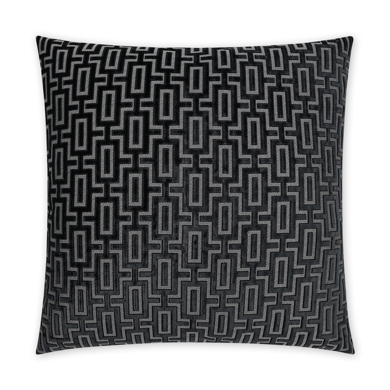 D.V. KAP HOME   24" x 24" Bergman Pillow - Onyx Traditional, Geometric    - 3836-O-2424