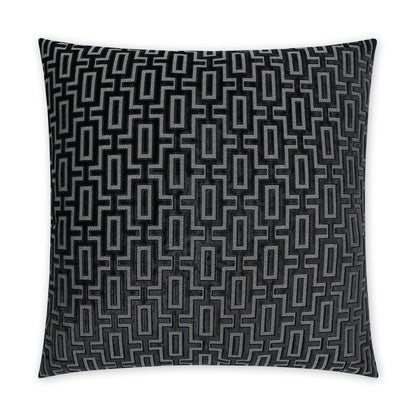 D.V. KAP HOME   24" x 24" Bergman Pillow - Onyx Traditional, Geometric    - 3836-O-2424