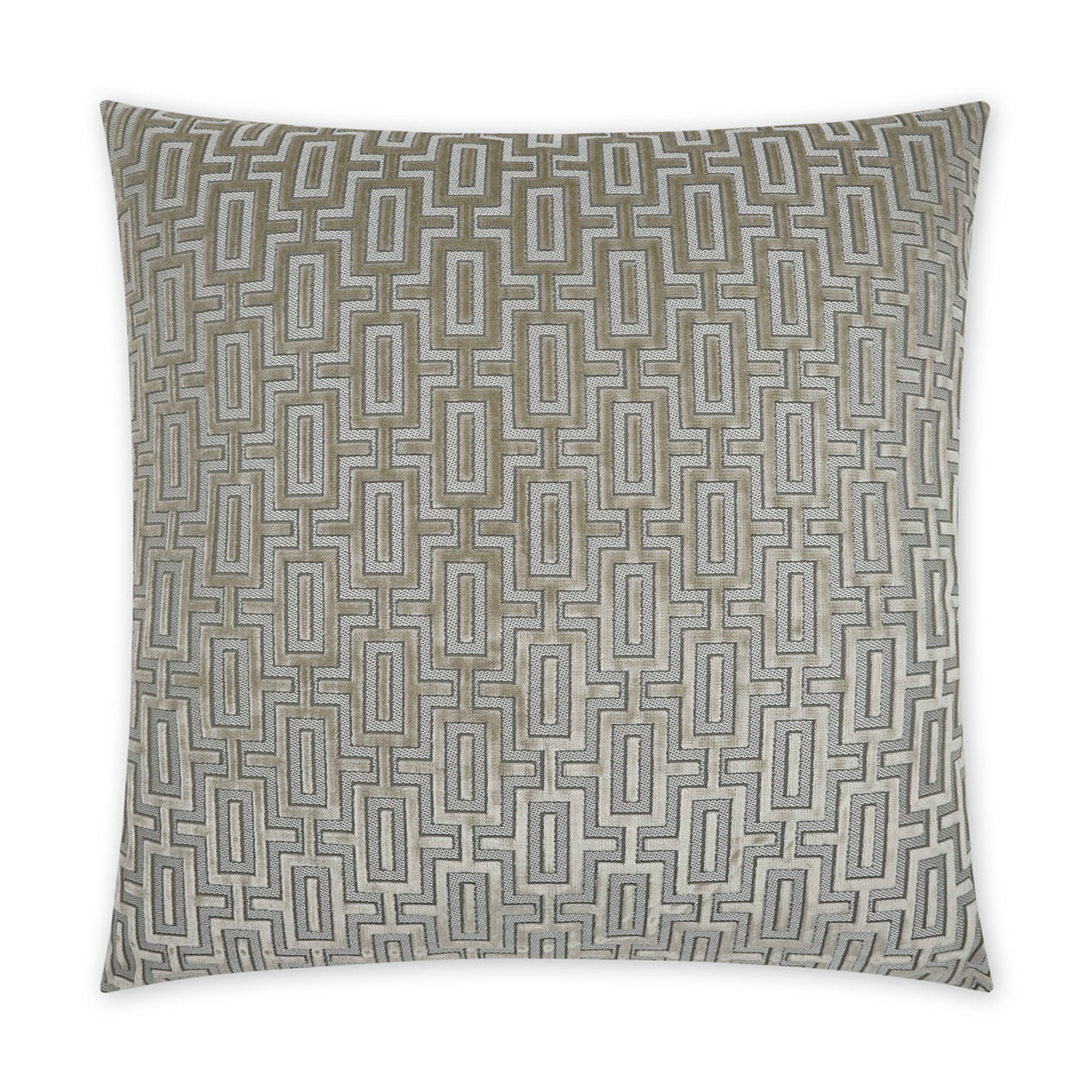 D.V. KAP HOME   24" x 24" Bergman Pillow - Pearl Traditional, Geometric    - 3836-P-2424