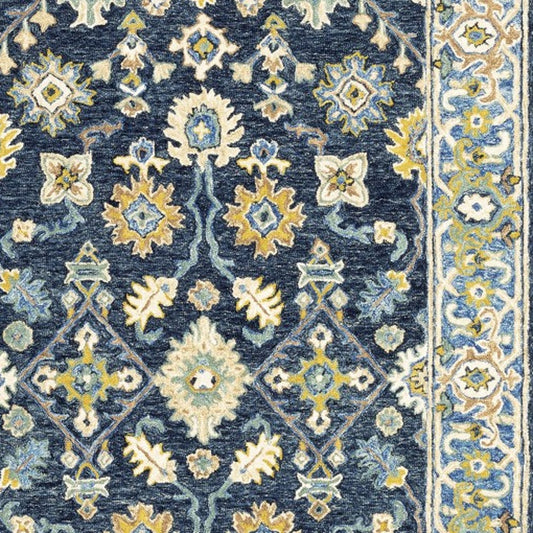 4' X 6' Navy And Blue Bohemian Area Rug