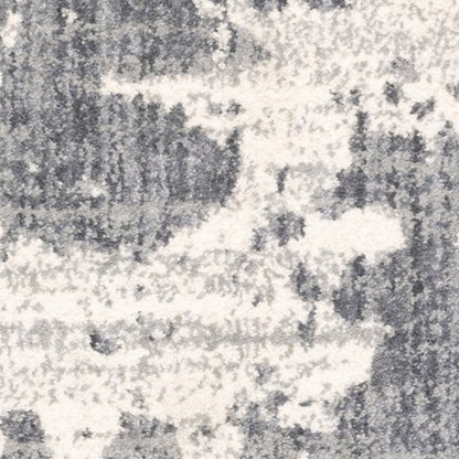 2' X 8' Grey And Ivory Grey Matter Runner Rug