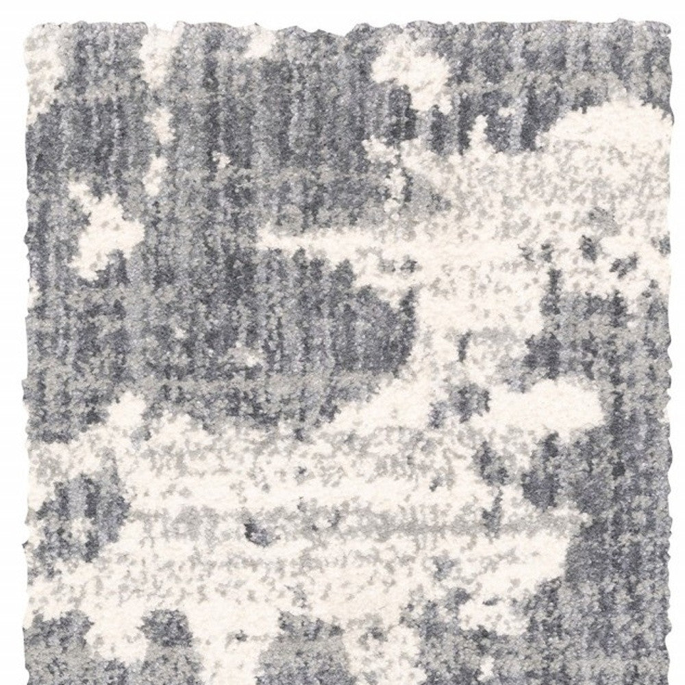 4' X 6' Grey And Ivory Grey Matter Area Rug