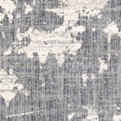 2' X 8' Grey And Ivory Grey Matter Runner Rug
