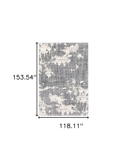 2' X 8' Grey And Ivory Grey Matter Runner Rug