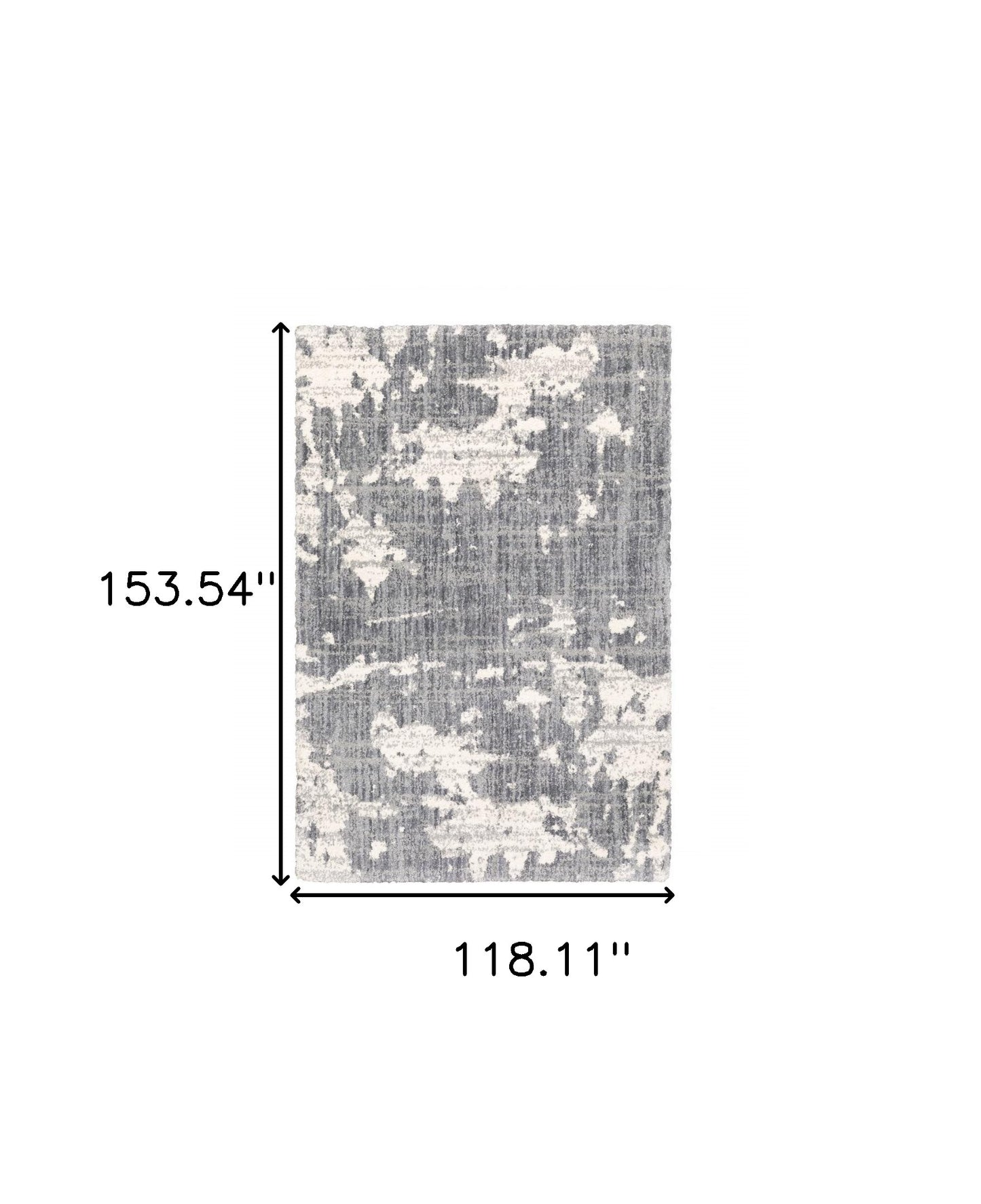 2' X 8' Grey And Ivory Grey Matter Runner Rug