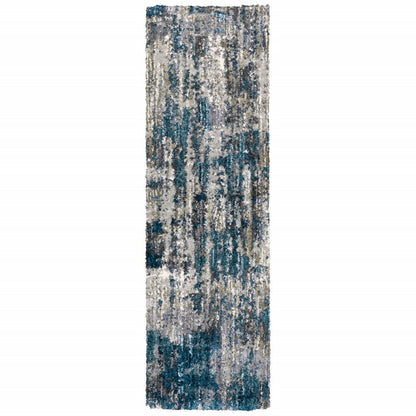 5' X 8' Grey And Blue Grey Skies Area Rug