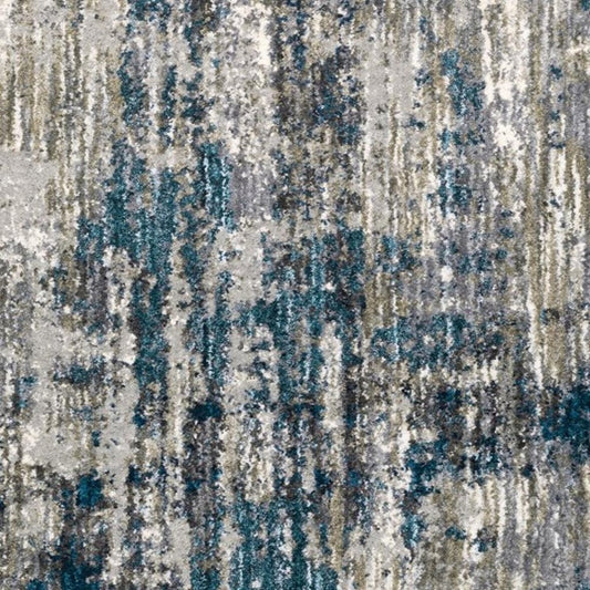 8' X 10' Grey And Blue Grey Skies Area Rug