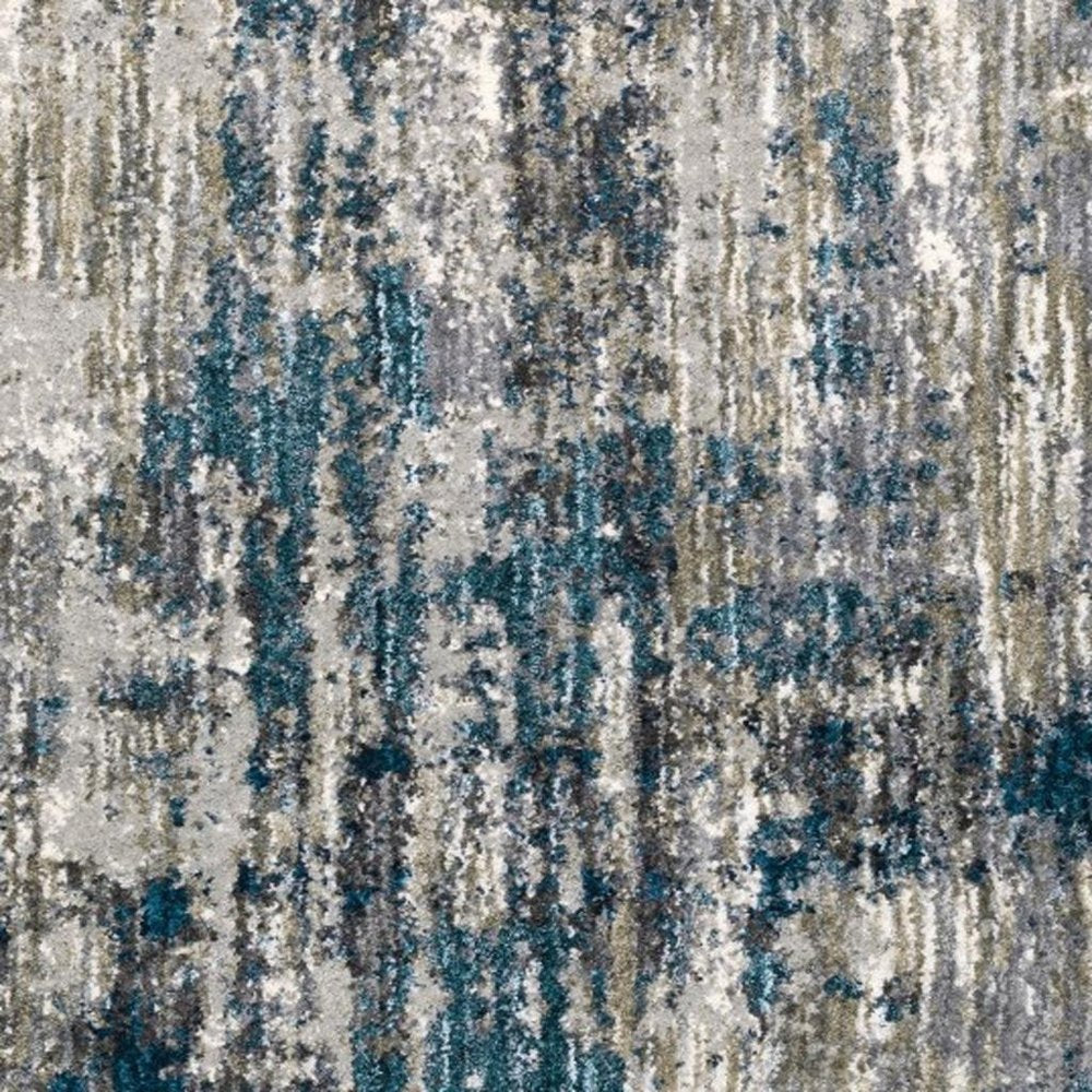 5' X 8' Grey And Blue Grey Skies Area Rug