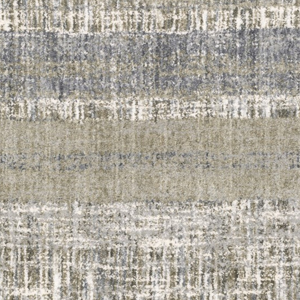 8' X 10' Grey And Ivory Abstract Lines Area Rug