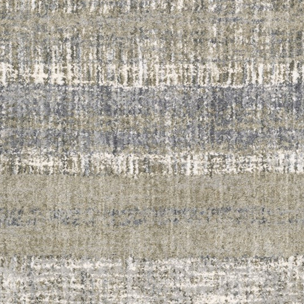 8' X 10' Grey And Ivory Abstract Lines Area Rug