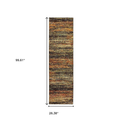 10' X 14' Gold And Slate Abstract Area Rug